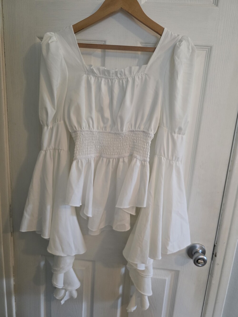 Peplum Blouse | Bell Sleeves | Boho Fairycore Top M Whimsy Romantic